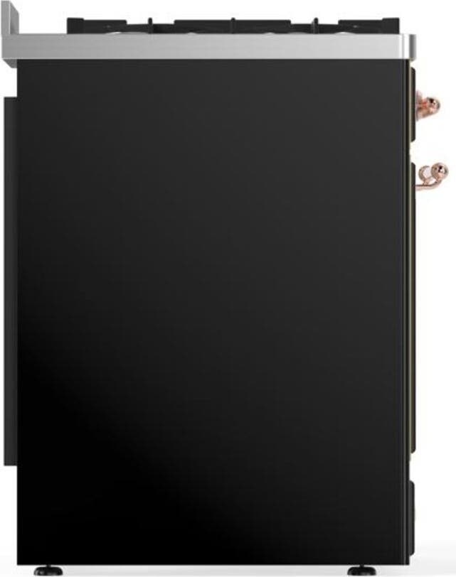 Ilve UM30DNE3BKP Natural Gas In Glossy Black W/ Copper Trim