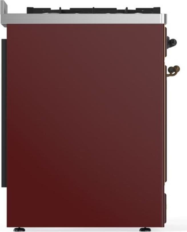Ilve UM30DNE3BUB Natural Gas In Burgundy W/ Bronze Trim
