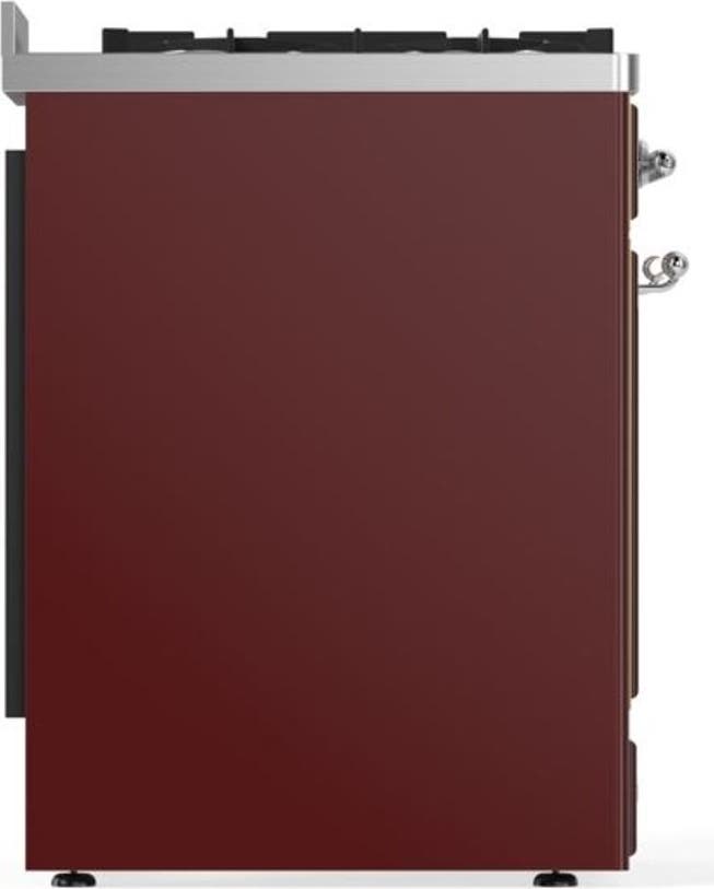 Ilve UM30DNE3BUC Natural Gas In Burgundy W/ Chrome Trim