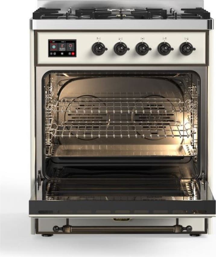 Ilve UM30DNE3AWB Natural Gas In Antique White W/ Bronze Trim