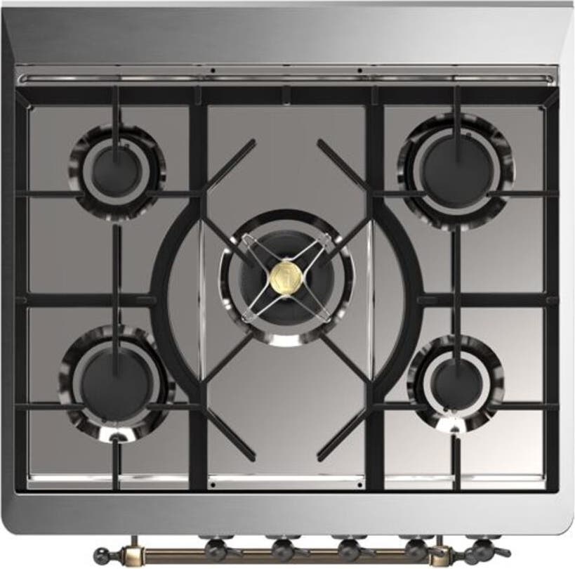 Ilve UM30DNE3AWB Natural Gas In Antique White W/ Bronze Trim
