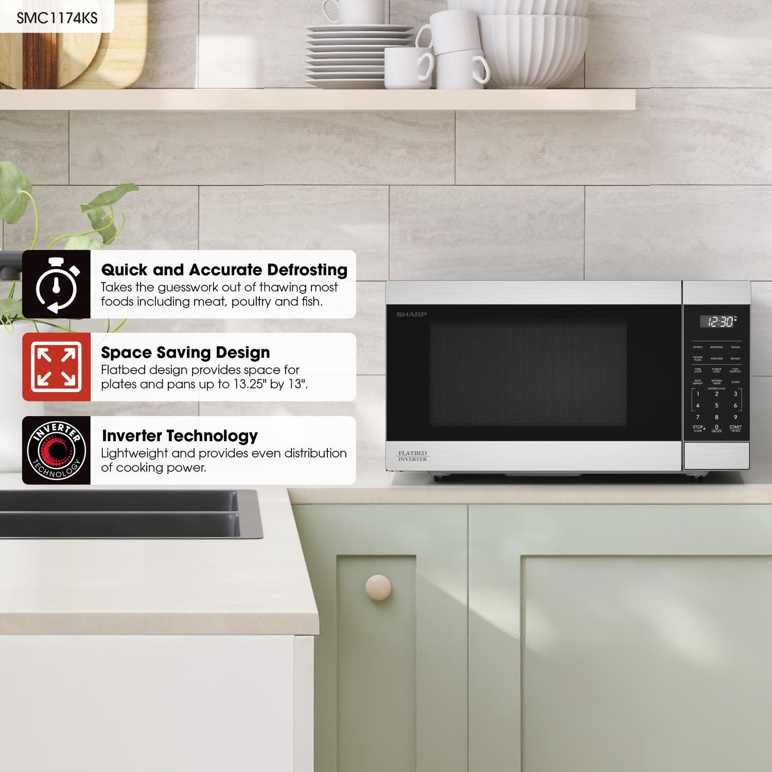 Sharp SMC1174KS Stainless Steel