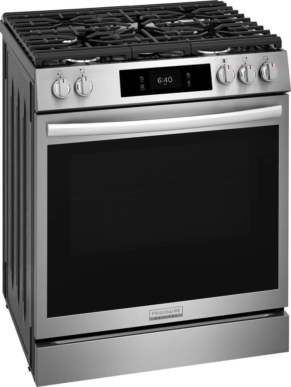 Frigidaire GCFG3070BF 30 Inch Slide-In Gas Range Smudge-Proof