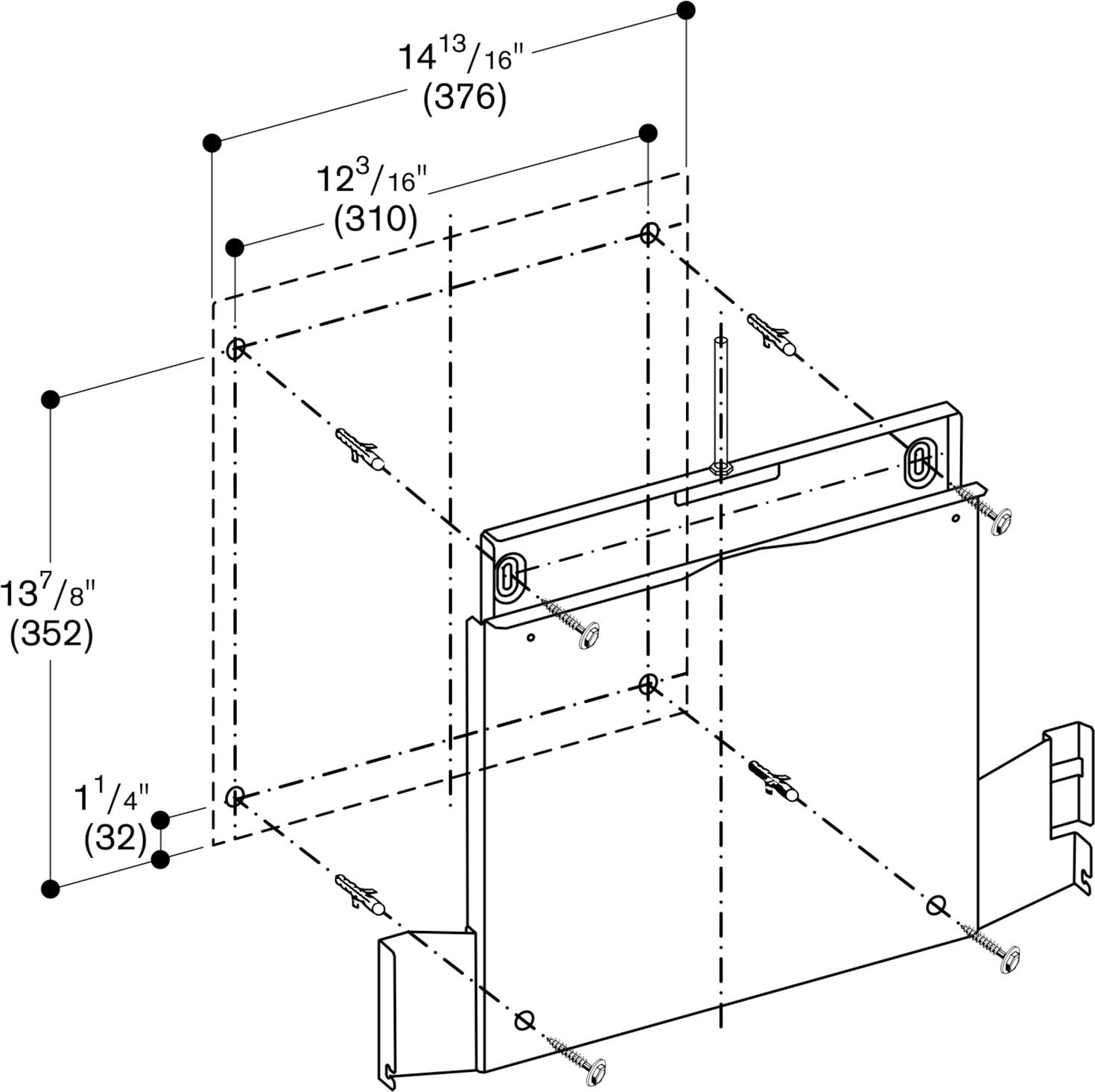 Gaggenau AA210460 Lowering Frame for 24 Inch AF Visor Hood