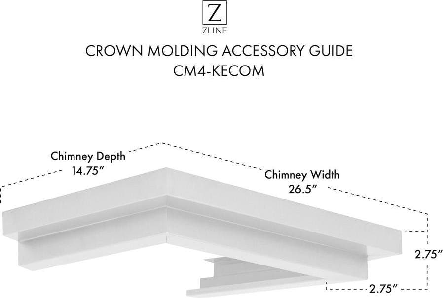 Zline CM4KECOM Brushed 430 Stainless Steel