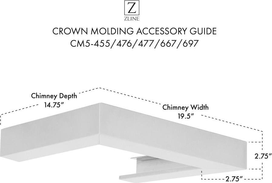 Zline CM5455476477667697 Brushed 430 Stainless Steel