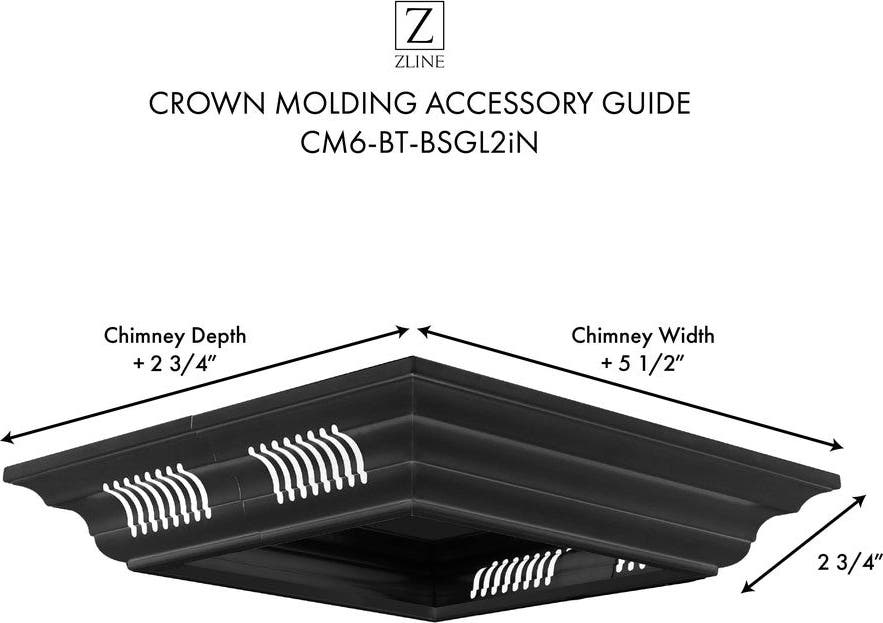 Zline CM6BTBSGL2IN Black Stainless Steel