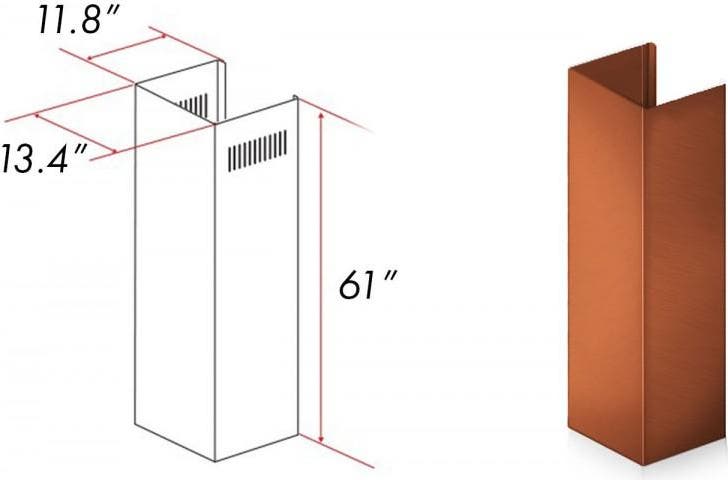 Zline 8667CE 7 Layer Baked Copper Finish