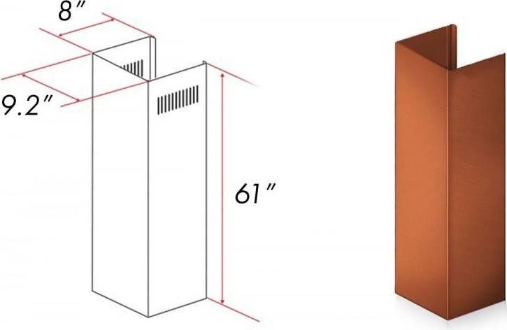 Zline 8KBCE 7 Layer Baked Copper Finish