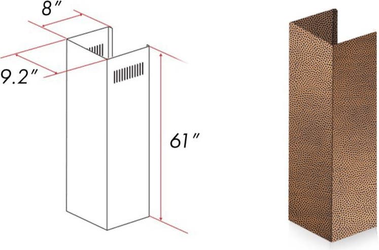 Zline 8KBHE Hand Hammered Copper Finish