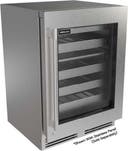 G5 Luxe 24 Inch Premium Solid Door Dual Zone Wine Reserve with Factory Right (Adjustable) Hinge, Indoor/Outdoor Rated