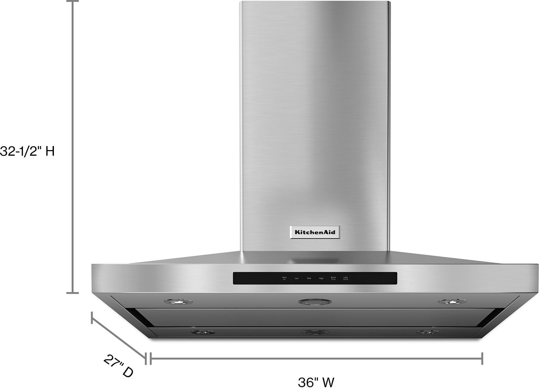 KitchenAid KVIB606DSS Island Chimney Range Hood Stainless Steel