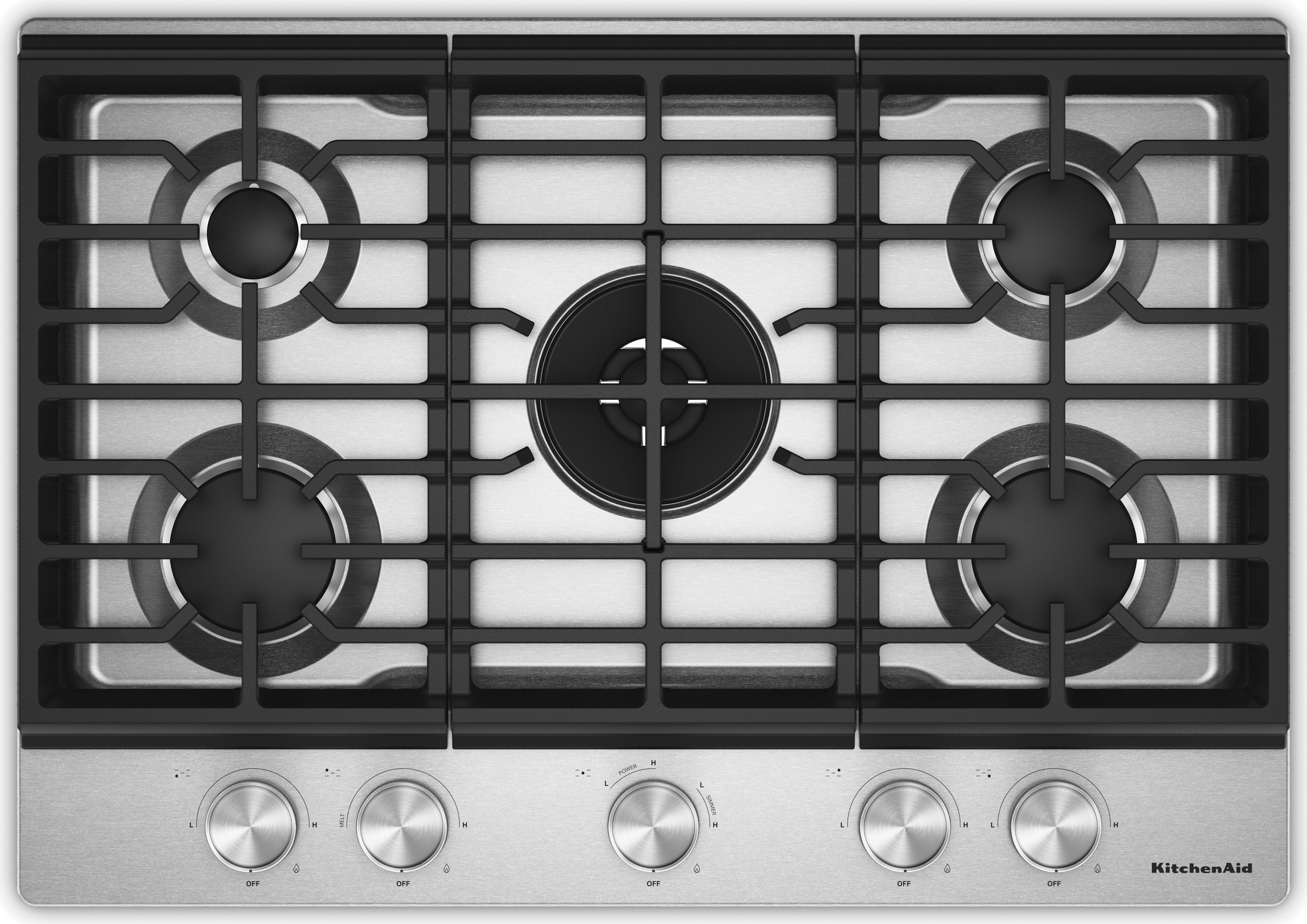 KitchenAid KCGK730SJP 30 in. Gas Cooktop | Plesser's Appliances