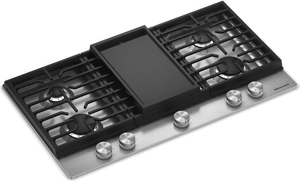 KitchenAid KCGK736SSS 36 in. Gas Cooktop Stainless Steel