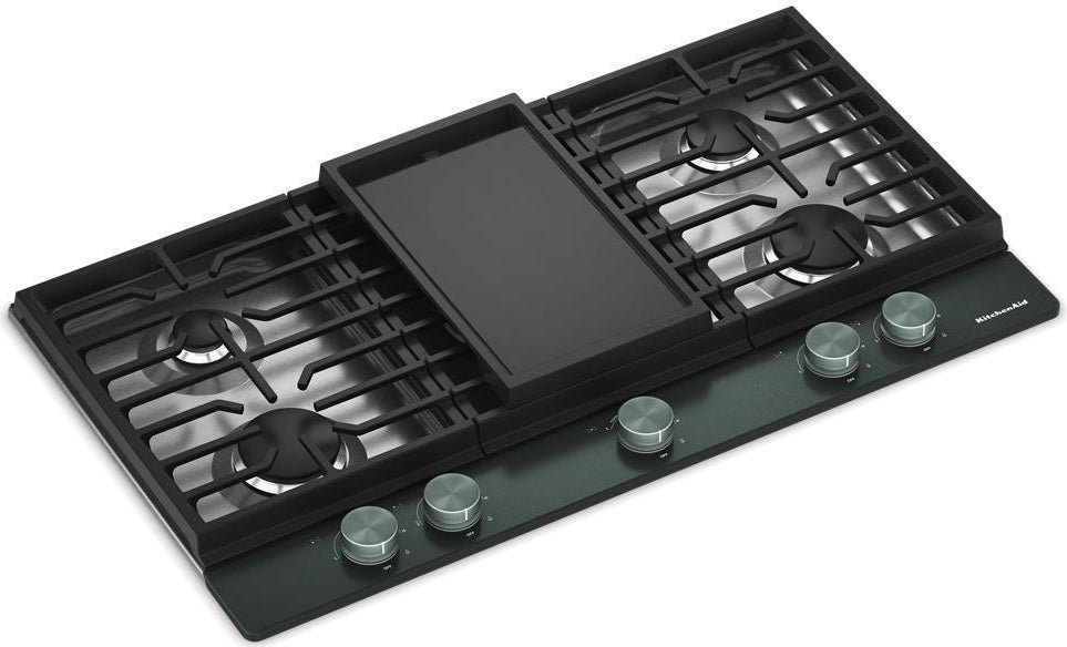 KitchenAid KCGK736SJP 36 in. Gas Cooktop | Plesser's Appliances