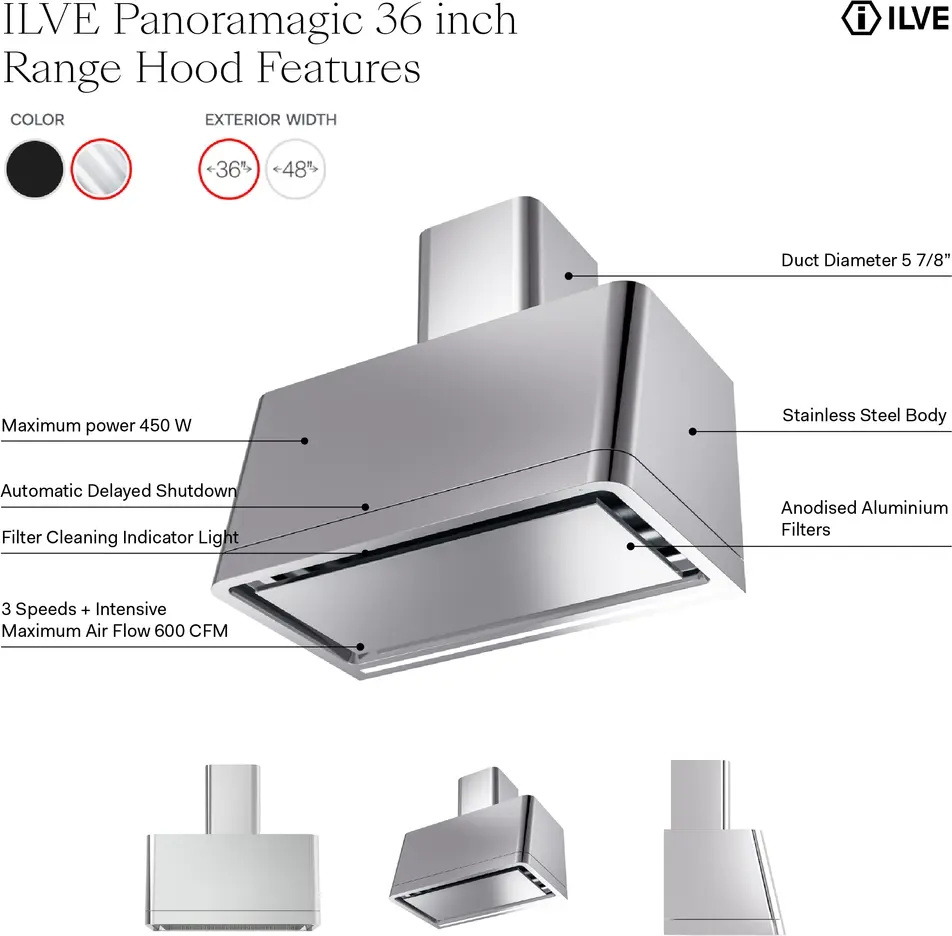 Ilve UAPM90SS Stainless Steel