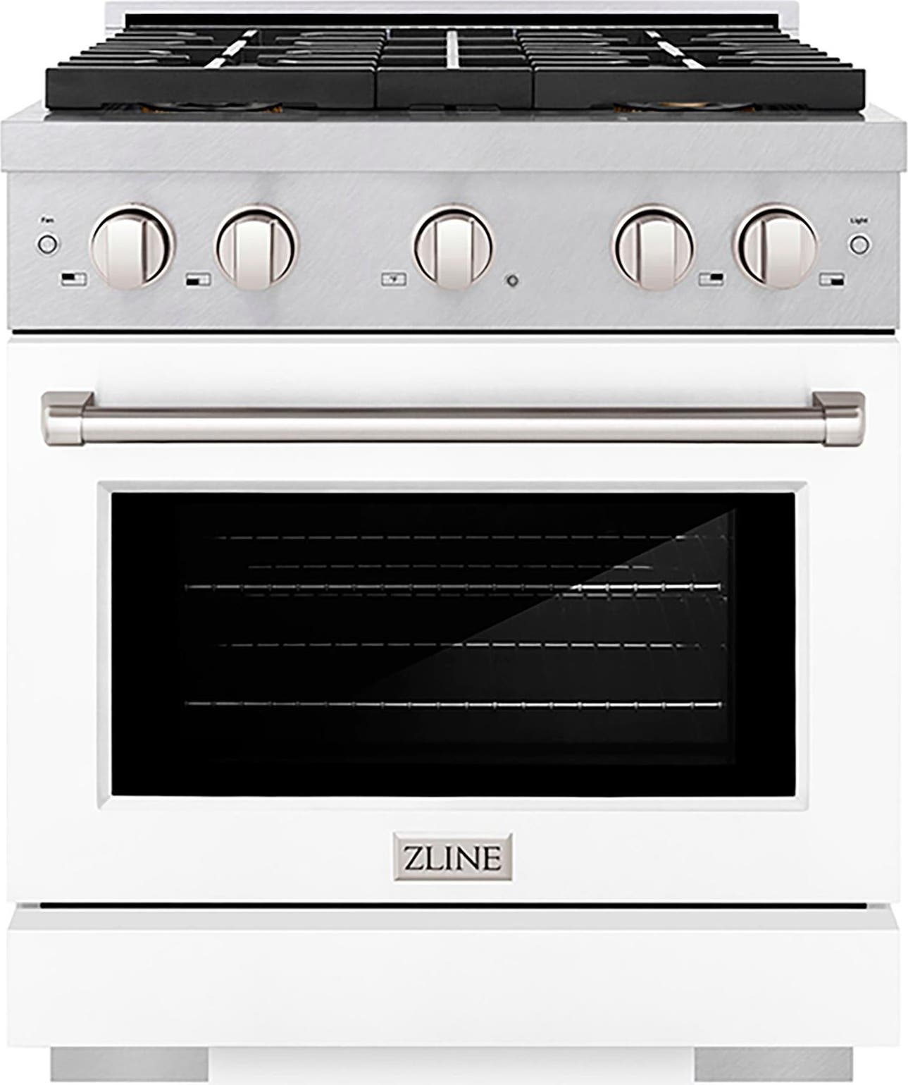 Satin Stainless Steel With White Matte Door