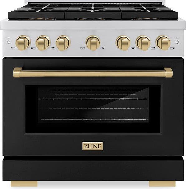 Black Matte Door And Champagne Bronze Accents