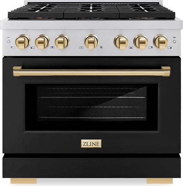 Black Matte Door And Polished Gold Accents