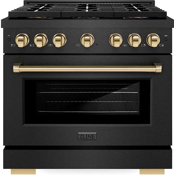 Black Satin Stainless Steel And Polished Gold Accents