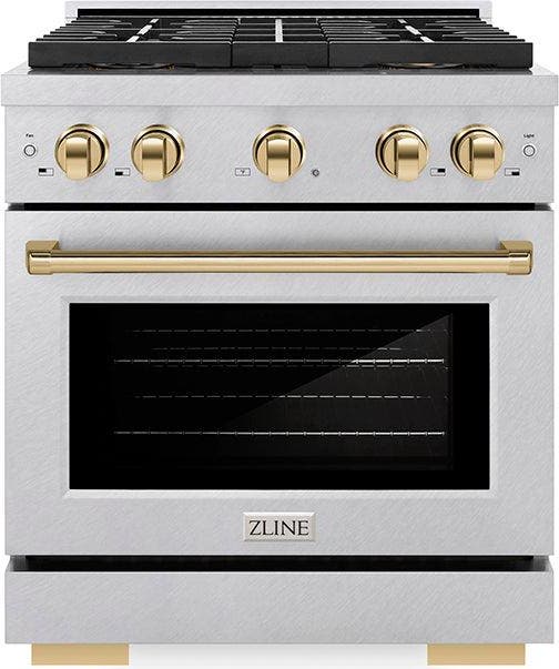 Satin Stainless Steel And Polished Gold Accents