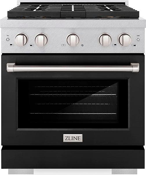 Satin Stainless Steel With Black Matte Door
