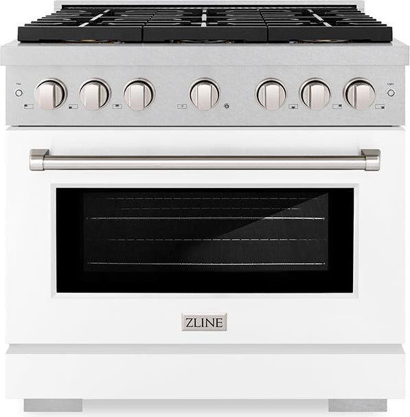 Satin Stainless Steel With White Matte Door