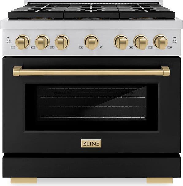 Black Matte Door And Champagne Bronze Accents