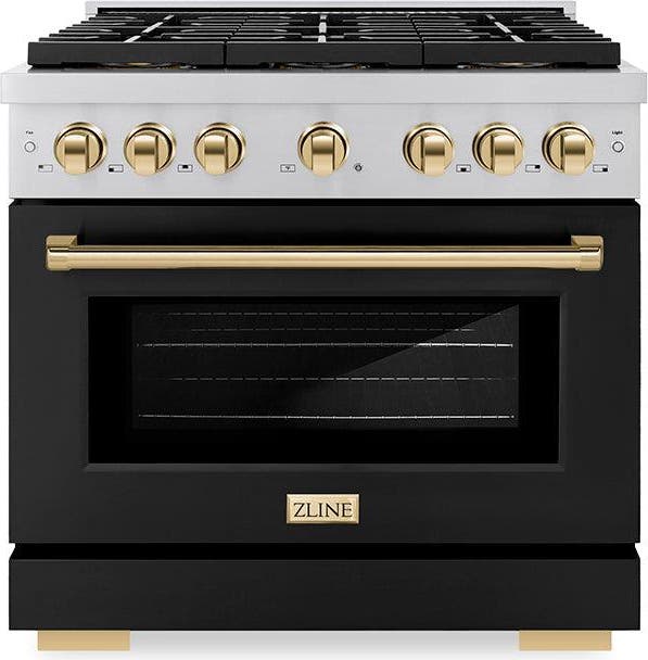 Black Matte Door And Polished Gold Accents
