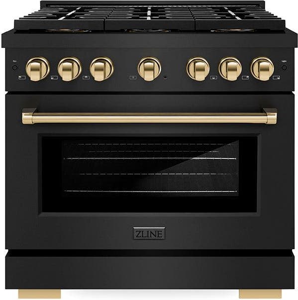 Black Stainless Steel And Polished Gold Accents