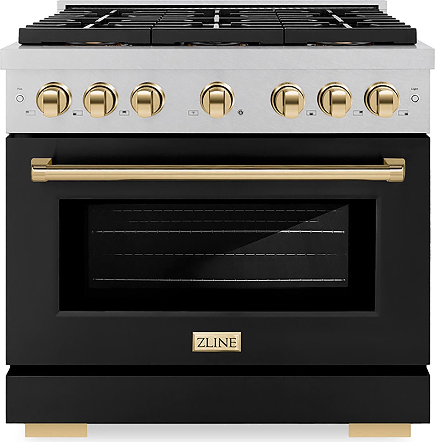 Satin Stainless Steel With Black Matte Door And Polished Gold Accents