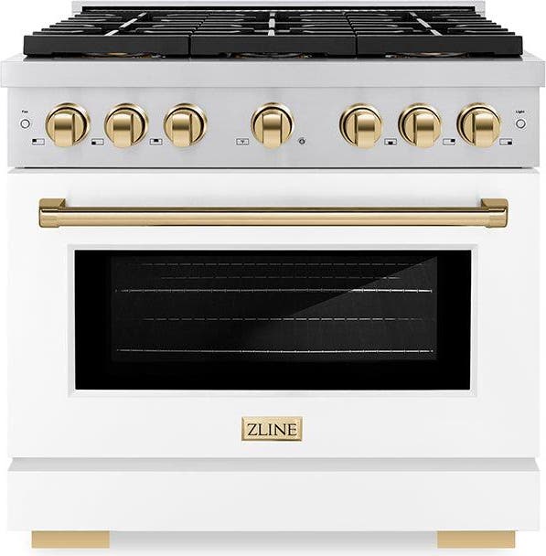 White Matte Door And Polished Gold Accents