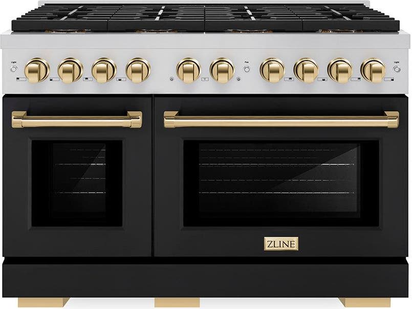 Black Matte Doors And Polished Gold Accents