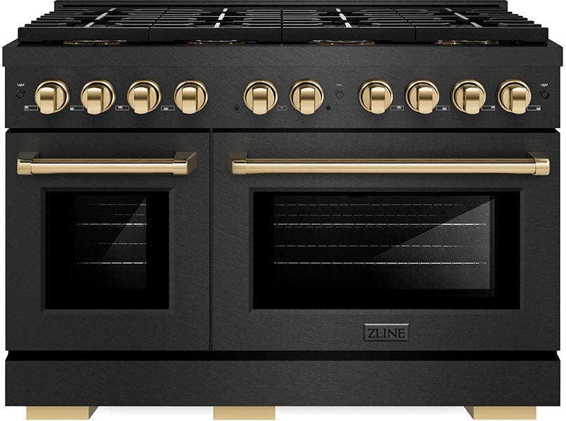 Black Satin Stainless Steel And Polished Gold Accents
