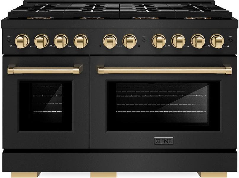 Black Stainless Steel And Polished Gold Accents