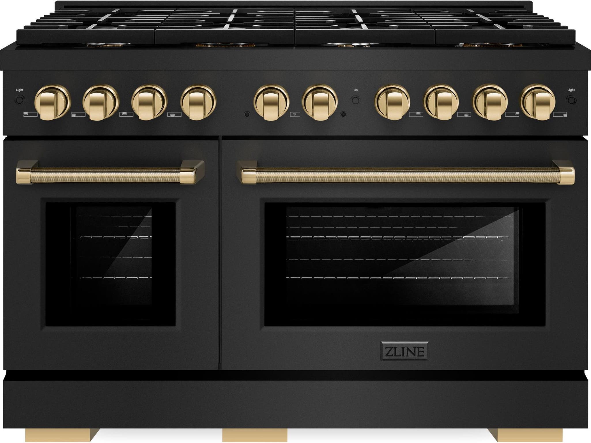 Black Stainless Steel With Polished Gold Helix Handles And Accents