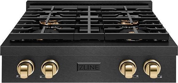 Black Satin Stainless Steel And Polished Gold Accents
