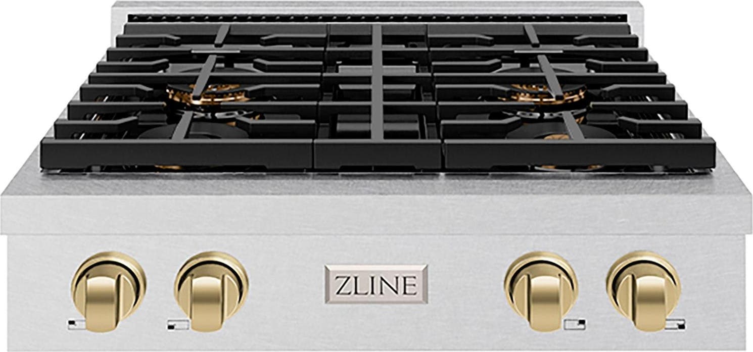 Satin Stainless Steel And Champagne Bronze Accents