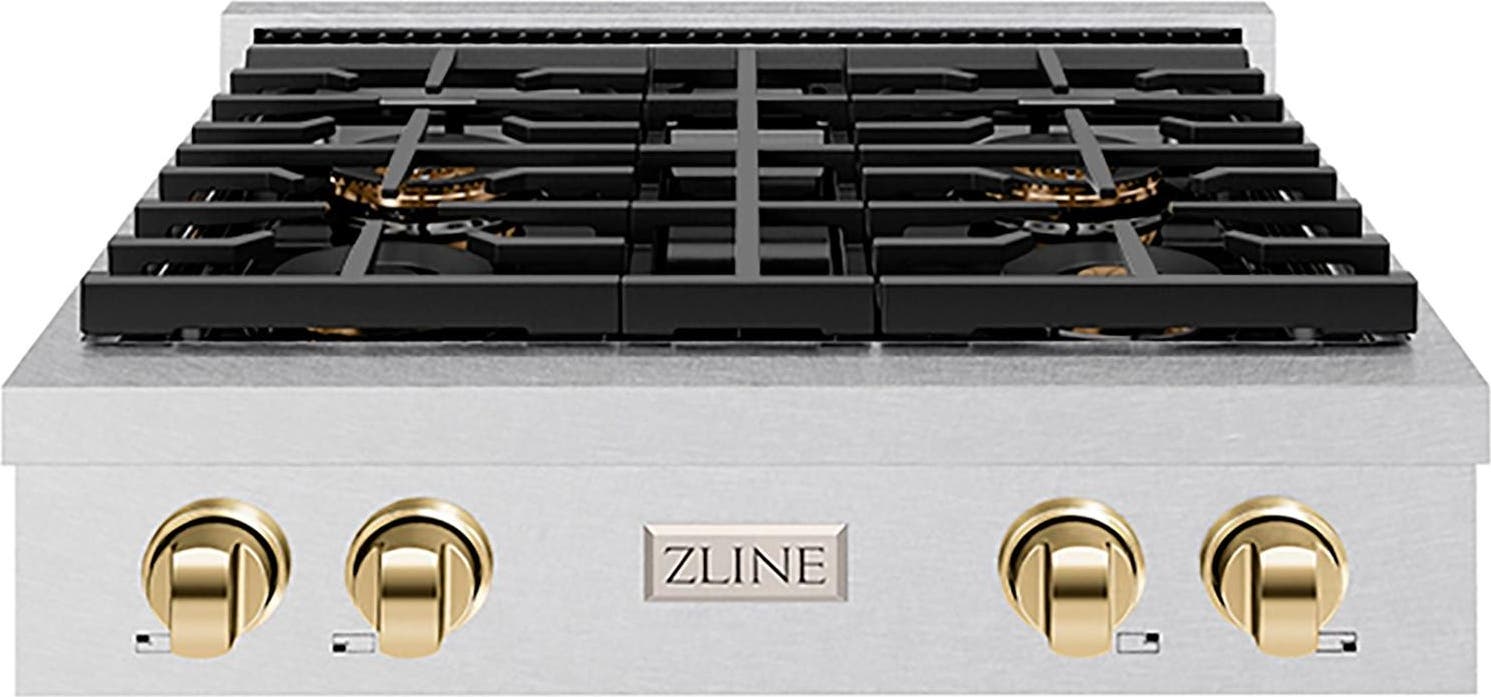 Satin Stainless Steel And Polished Gold Accents