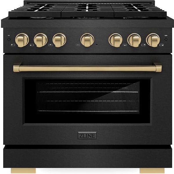 Black Satin Stainless Steel With Champagne Bronze Accents