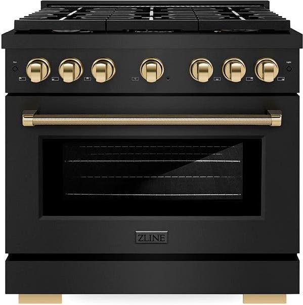 Black Stainless Steel With Polished Gold Helix Handle And Knob Accents