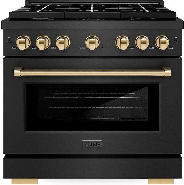 Black Satin Stainless Steel And Polished Gold Accents