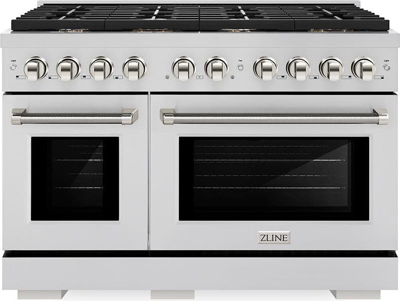 Stainless Steel And Polished Nickel Helix Handles And Knob Accents
