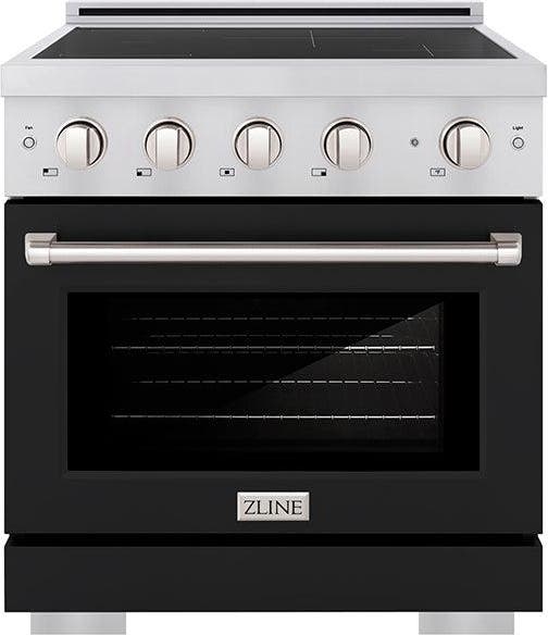 Stainless Steel With Black Matte Door