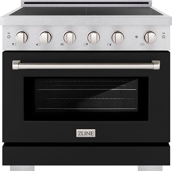 Satin Stainless Steel With Black Matte Door