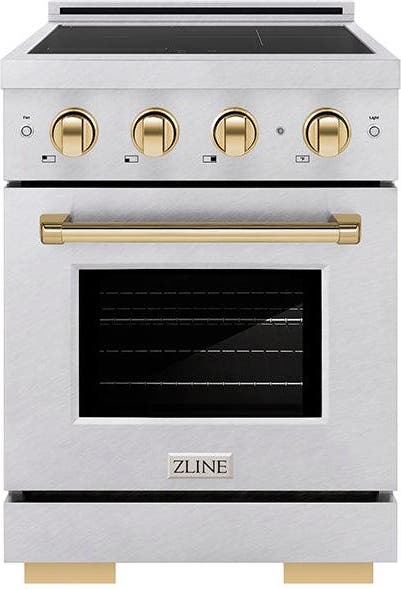 Satin Stainless Steel With Polished Gold Accents