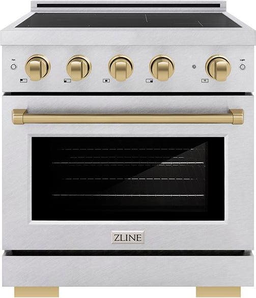 Satin Stainless Steel With Champagne Bronze Accents