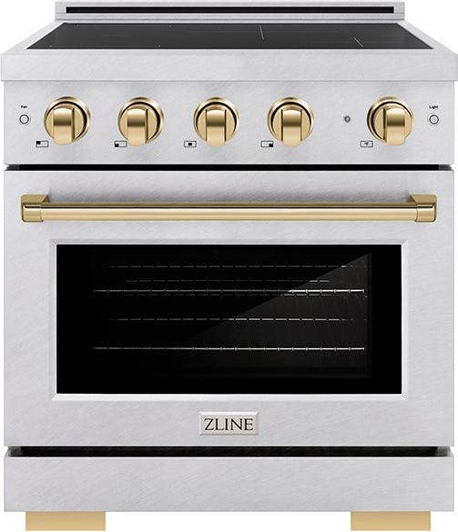 Satin Stainless Steel With Polished Gold Accents