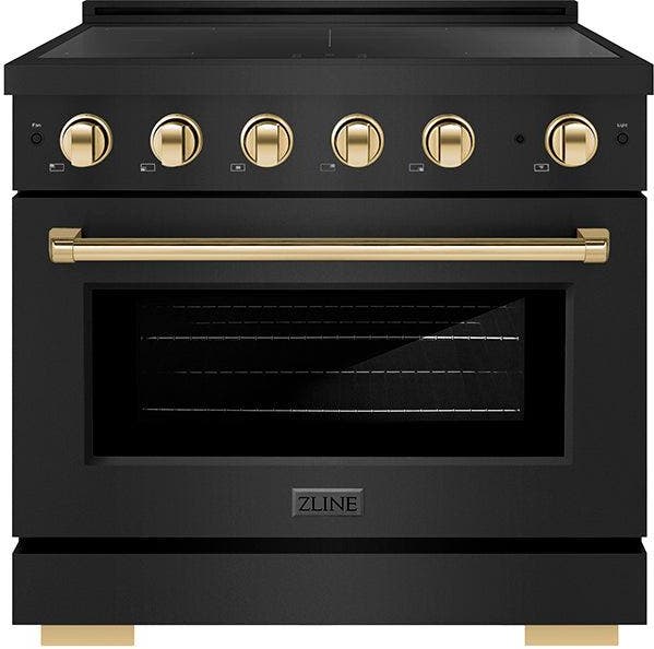 Black Stainless Steel With Polished Gold Accents