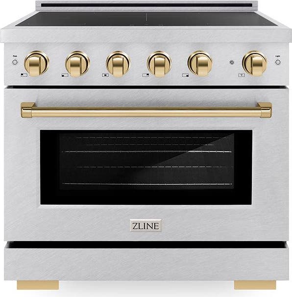 Satin Stainless Steel With Polished Gold Accents